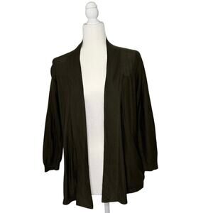 pureDKNY Women P 100% Cotton Basic Lightweight Casual Comfy Open Front Cardigan